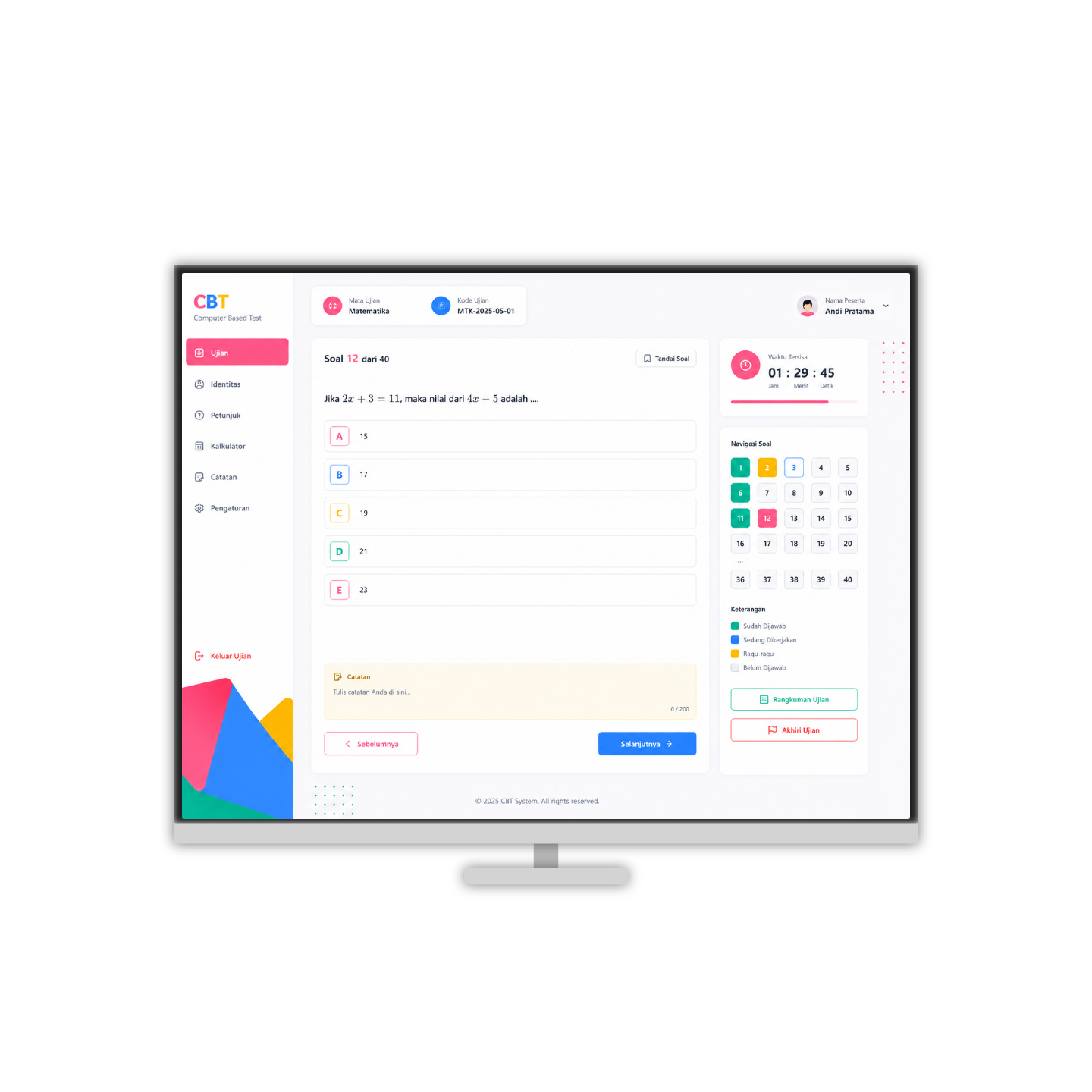 CBT Exam Interface
