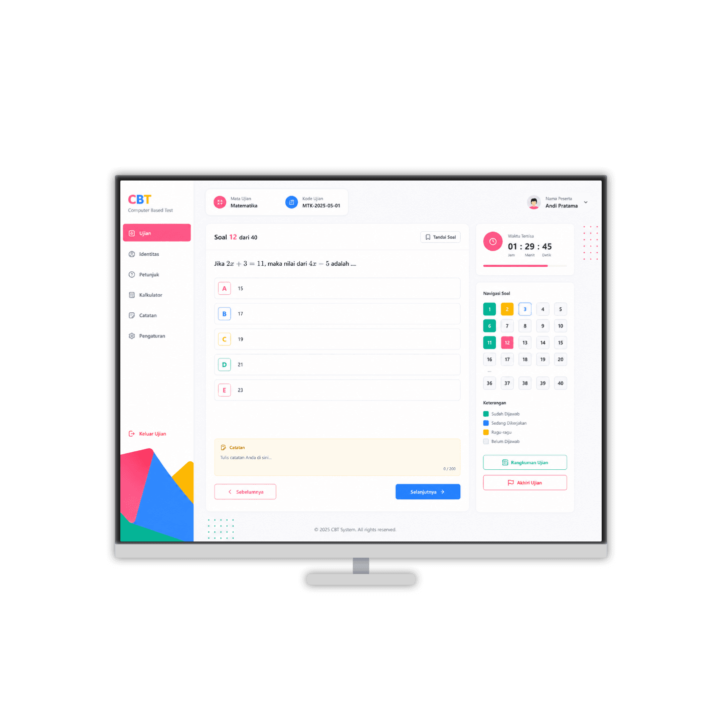 CBT Exam Interface